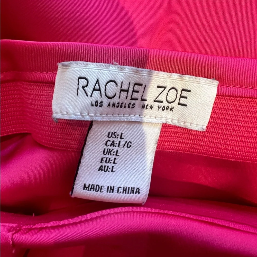 🧸2/$30🧸 Rachel Zoe Bright Fuchsia Satin-like Wrap Skirt - Picture 5 of 9
